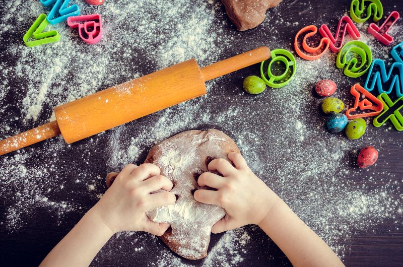 Navidad y niños en la cocina