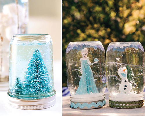 Bolas de nieve, decoración de Navidad
