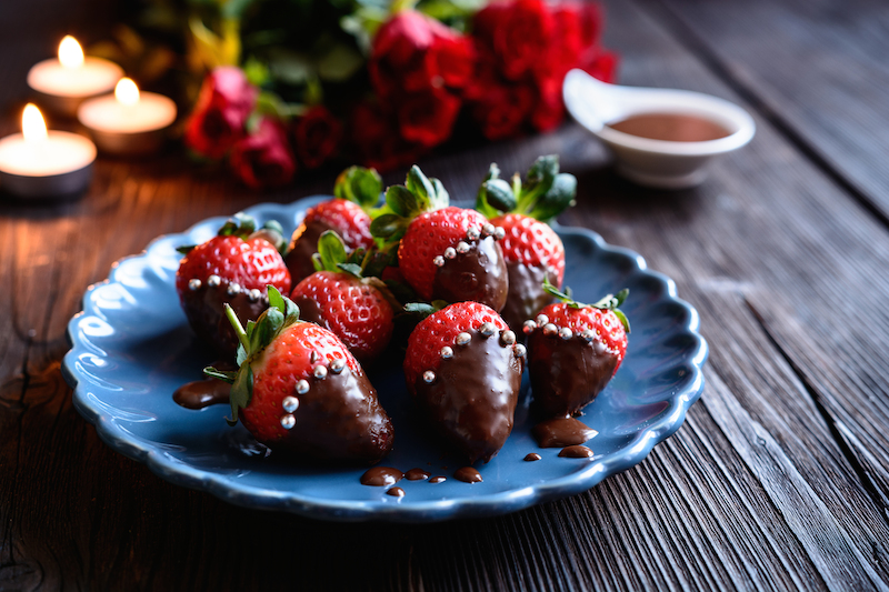 Fresas con chocolate para San Valentín