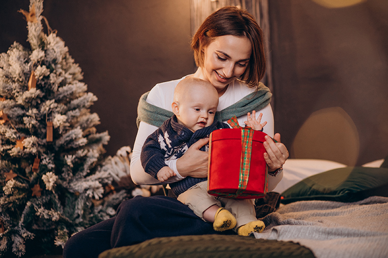 Navidad bebe mama