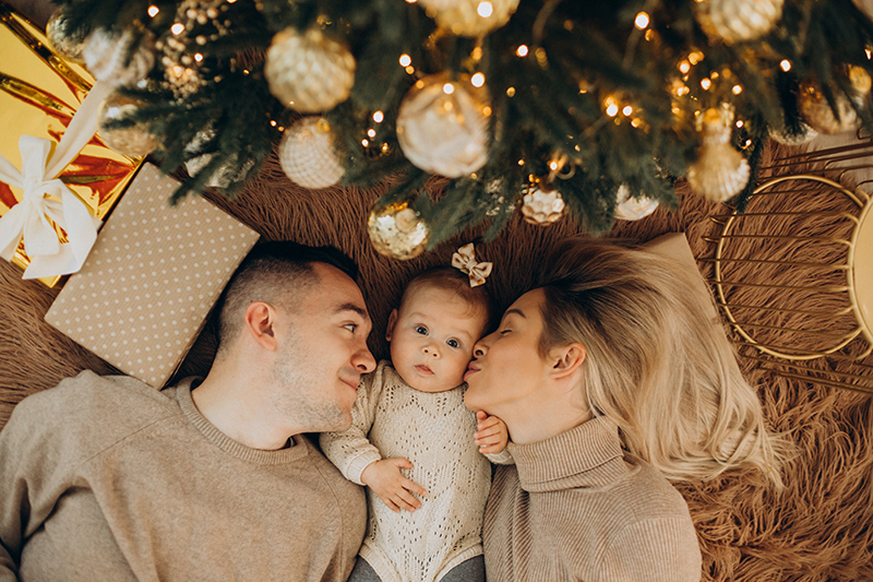 Navidad bebe padres